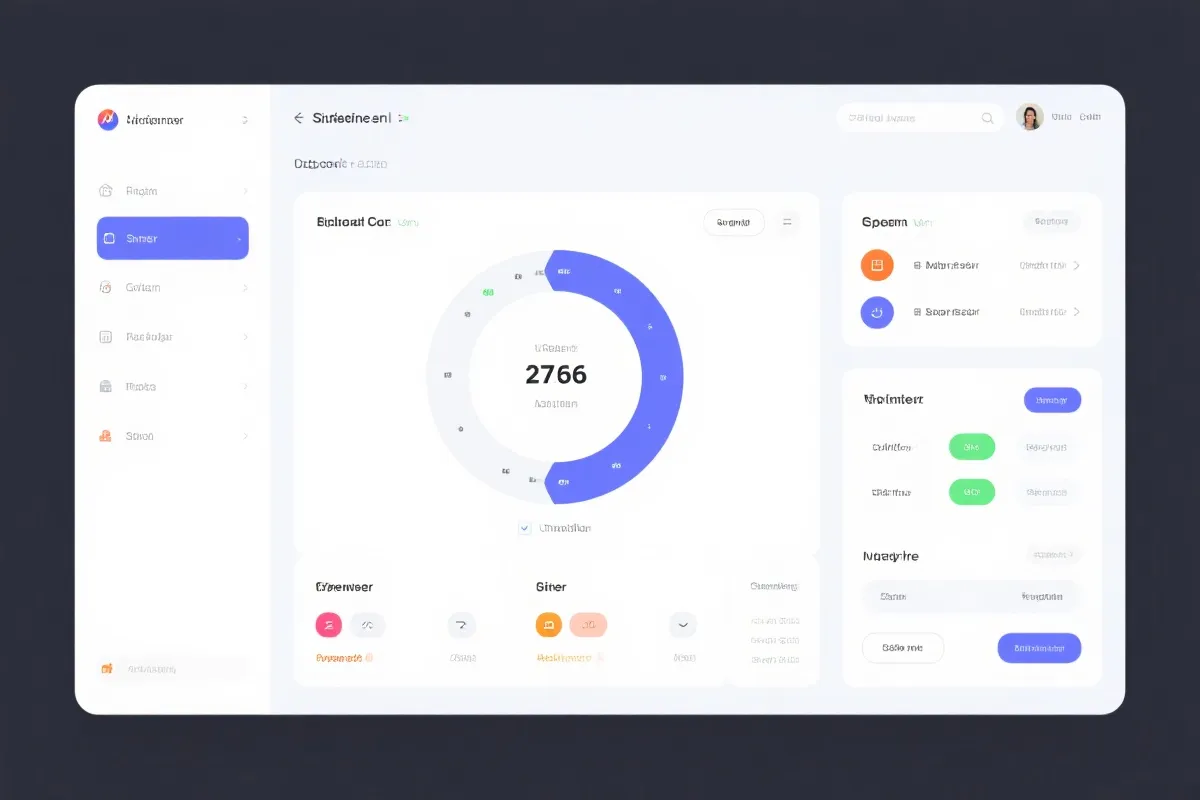 数据仪表盘示意图